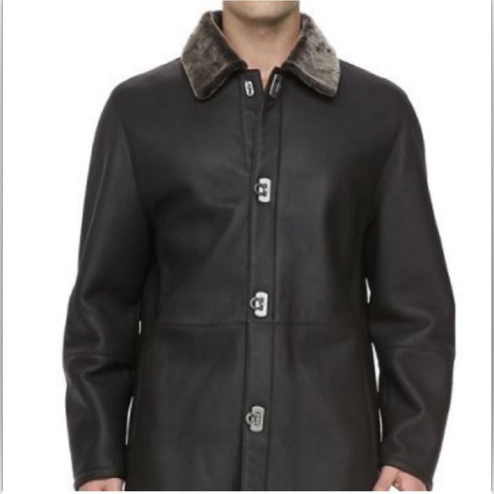 Salvatore Ferragamo Shearling Leather Coat